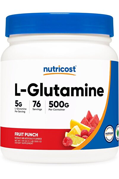 Nutricost L-Glutamine Powder - Gluten Free & Non-GMO (500 g, Fruit Punch)
