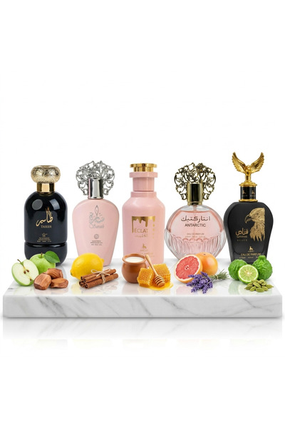 Ayelet Set of 5 Oriental Perfumes (3xMan + 2xWoman) - Taseer + Sarah + Eclat ...