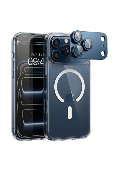 O Ozone (2 in 1) Magnetic Clear Case Compatible with iPhone 17 Pro Cover with...