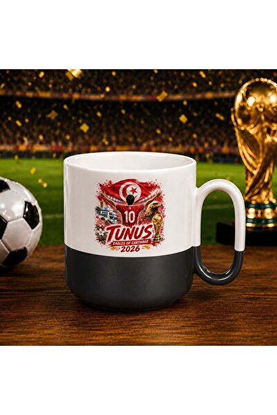 Bk Gift Tunisia Fan Themed 2026 World Cup Designed Black Joyful Trophy Cup