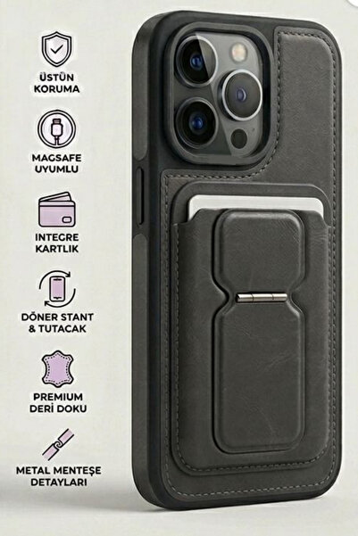 AVDA İphone 14 PRO MAX Cüzdanlı Magsafe Kılıfı