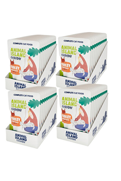 Animal Island Hrană umedă pentru pisici File de curcan 4x12x85g