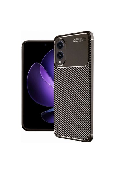 OEM Samsung Galaxy S25 Edge Case Auto Focus Carbon Cover - Brown