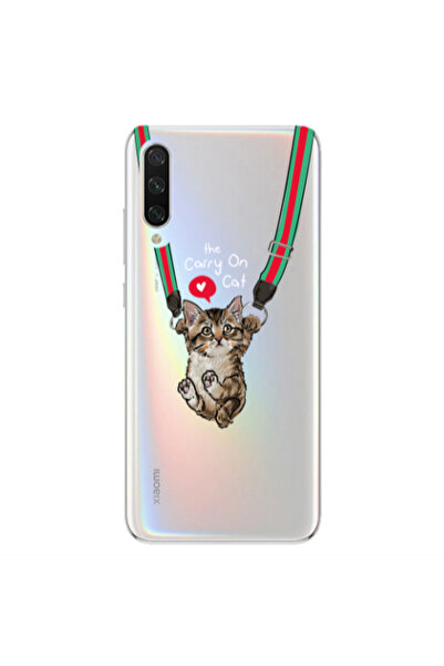 Other Xiaomi Mi 9 Lite Swinging cat Transparent Silicone TPU Θήκη