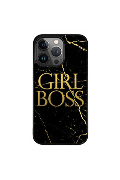 Other Apple iPhone 12 Pro Girl boss marble Black Glossy Θήκη