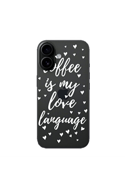 Other Apple Iphone 16 plus Coffe is my love language Transparent Silicone TPU...