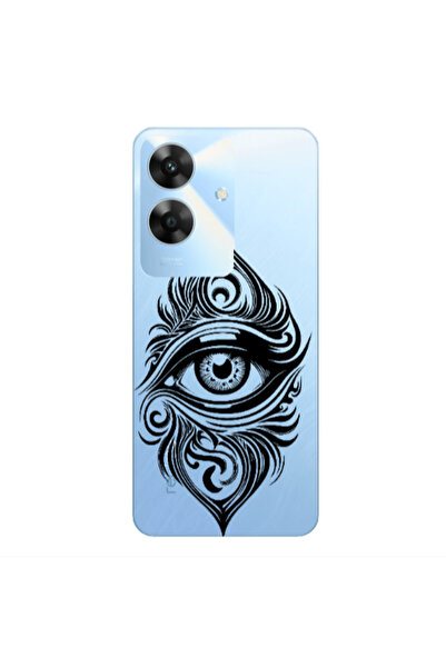 Other Realme Note 60 Eye patterned drawing Transparent Silicone TPU Θήκη