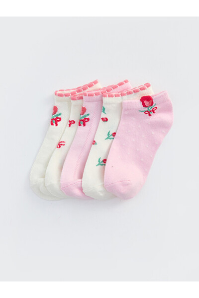 LC Waikiki Esvab • Modern & Distinctive Embroidered Girls' Booties Socks, Pac...