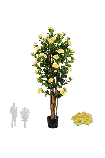 Roberto Rossi Copac artificial Camelia Japonica H150 cm cu 406 frunze si 56 f...