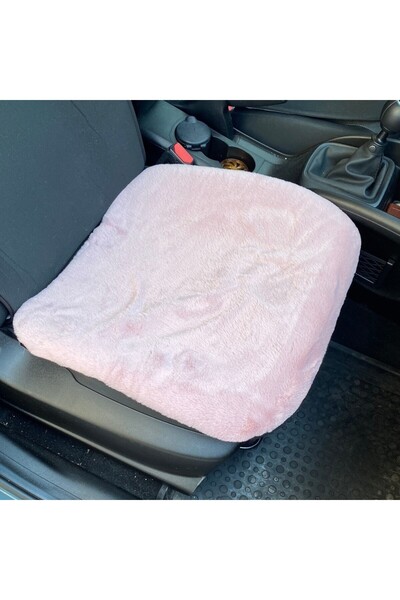Twin Store Soft Furry Plush Pave Car Seat Protector Cushion Front Single Powd...