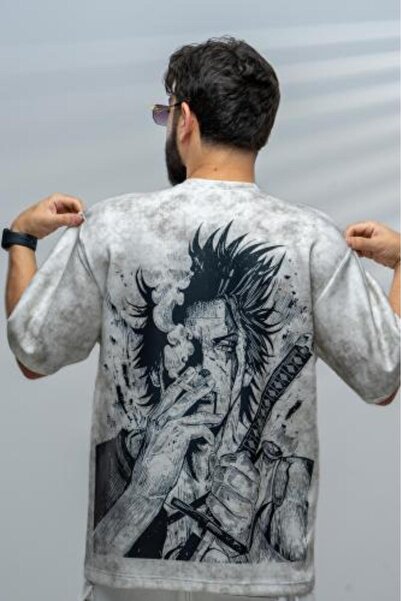saneafn White T-shirt with Yami Sukehiro character design