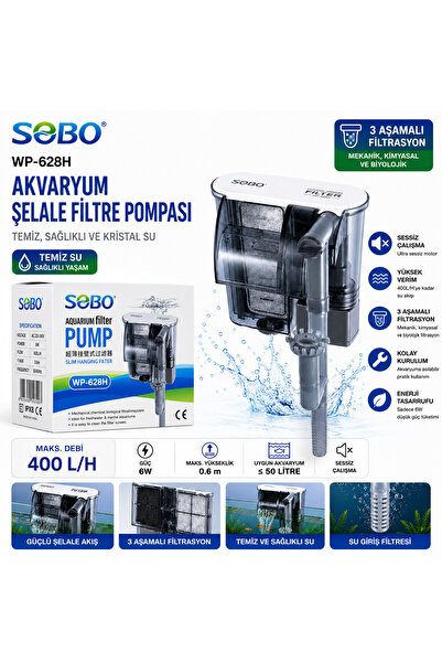 Sobo WP-628H ŞELALE FİLTRE 400L/H