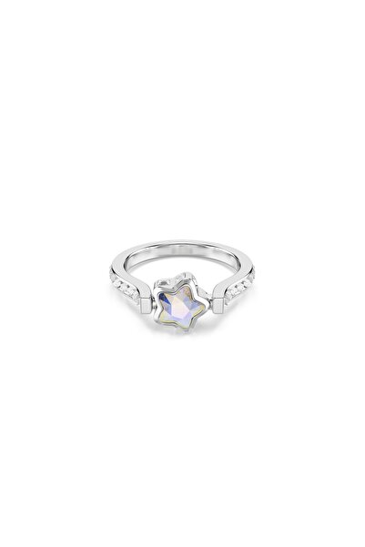 Swarovski Chroma Yüzük, Yıldız, Beyaz, Rodyum kaplama