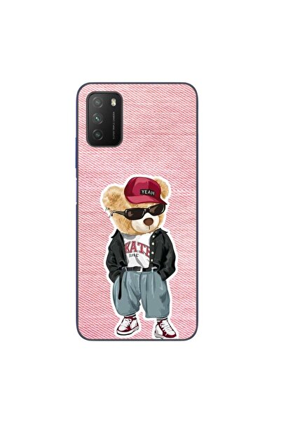 OEM Husa compatibila cu Xiaomi Poco M3 Silicon Gel Tpu Model Pink Jeans Bear