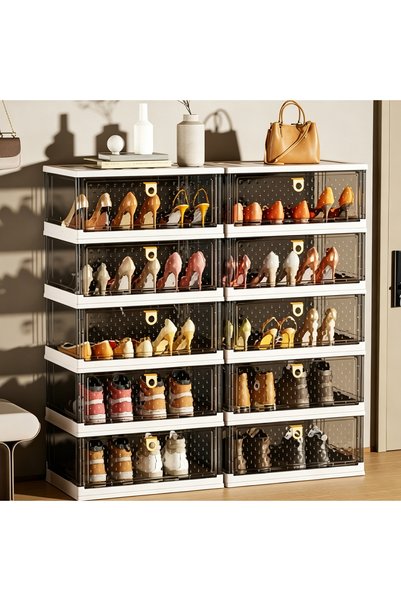 Vitakit Foldable Shoe Cabinet Space Saving Storage Organizer for Home Entrance Hallway Living Room