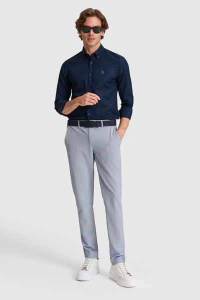U.S. Polo Assn. Erkek Lacivert Kanvas Pantolon 50322361-VR033