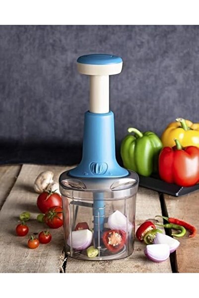 Generic Slicer l 2-in-1 Push & Chop Vegetable and Fruit Chopper | 1000ml Capacity | Stainless Steel Blades | Multipurpose Kitchen Tool | Food Processor