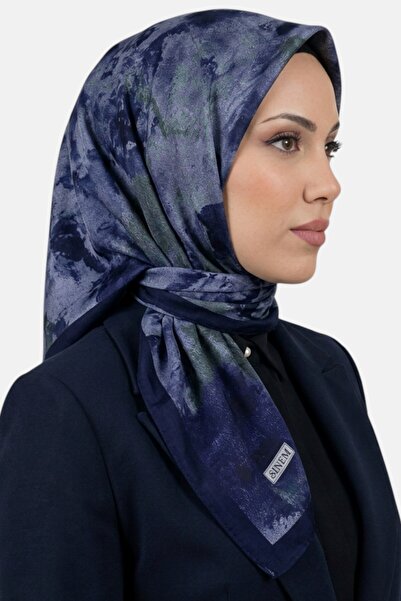 hadiora Women's Navy Blue Light Smoked Abstract Patterned Stitched Writing Pad