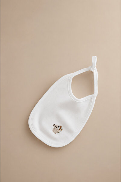 Oh La La Koala For Little Ones White Koala Embroidered Piping Apron