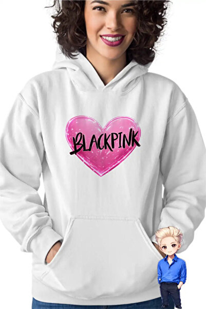 OEM Γυναικείο Φούτερ με κουκούλα BlackPink Καρδιά K-pop Εμπορεύματα
