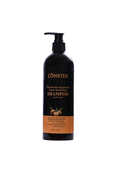 Lonstin Argan Oil Moisturizing Shampoo, 500ml - for Dry Hair