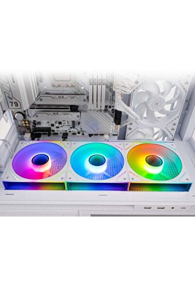 ThermalRight مجموعة مراوح TL‑M12QRW‑S X3 ARGB مقاس 120 مم باللون الأبيض (3 قطع)
