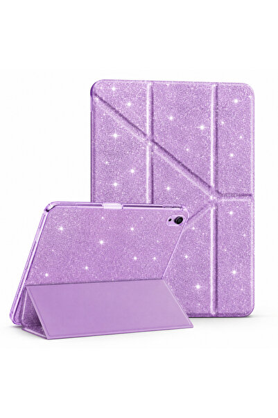 UnDePlus iPad 11.Nesil A16 11inç/10.Nesil 10.9inç Uyumlu Kılıf Simli Kalem Bö...