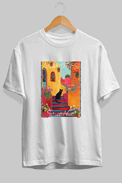 Ankhises T-shirt Cat For Cat Lovers 22 με στάμπα γάτας στο μπροστινό μέρος, λ...