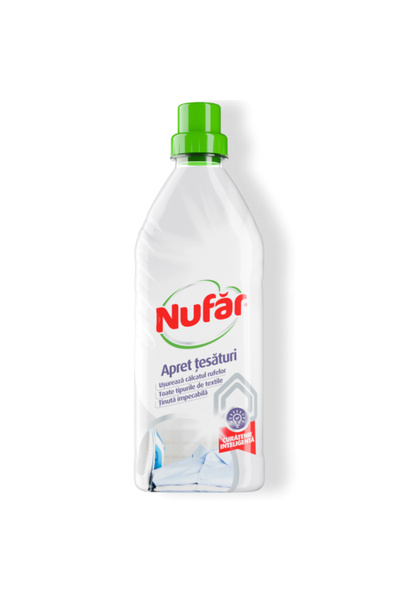 Nufar Solutie apret tesaturi, pentru haine albe sau colorate Nufar, 750 ml