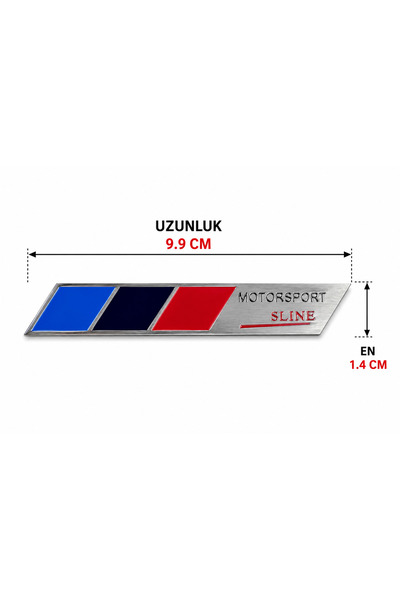 EP GARAJ OTOMOTİV ملصق معدني UNIVERSAL MOTORSPORT SLINE – تصميم كروم