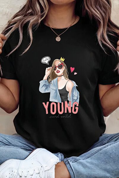 Sarah's Boutique Women's T-shirt – 100% cotton – Young Wild