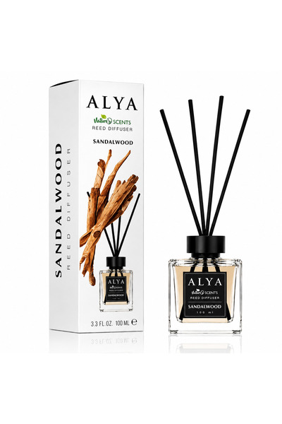 ALYA Odorizant de cameră cu bețișoare Nature Scents, Santal, 100 ml