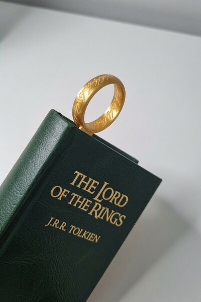 tredblock Semn de carte tematic Lord of the Rings V2 - Cadou LOTR de culoare aurie