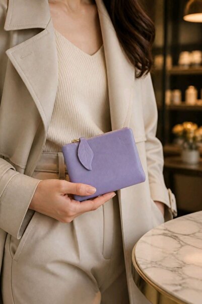 Monalisa Home Luw Clip-On Li̇la Compartment Women's Wallet