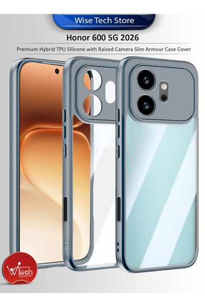 Wtech Honor 600 5G 2026 Premium Hybrid TPU Silicone with Raised Camera Slim A...