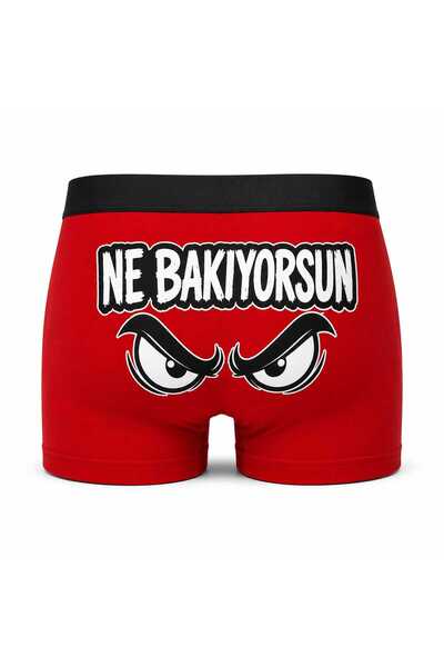 Onudabunuda Baskılı Erkek Boxer Şort Komik Tasarım Ne Bakıyorsun Yazılı Arka ...