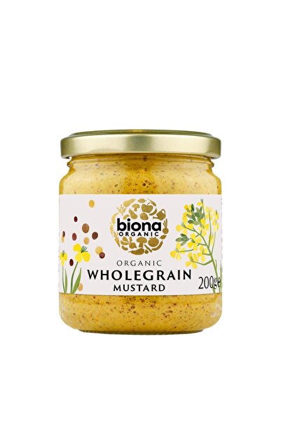 Biona Organic Organic Wholegrain Mustard - Premium Coarse Ground Mustard - 200g