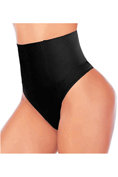 OEM Lenjerie Modelatoare tip Tanga, Talie Înaltă, negru,Weisangmi