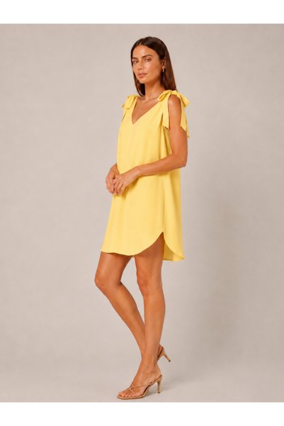 Vaura Yellow Tie-Dye Mini Dress, Summer Casual Cut