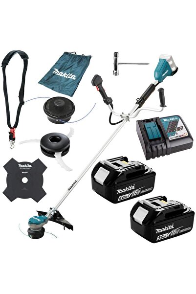 Makita DUR368APT2 Cordless Trimmer 550W, 2x5Ah LXT 18V, 6500 rpm, 350mm, Comp...