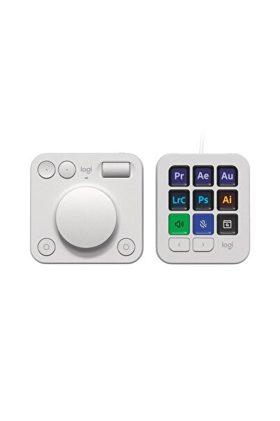 logitech Consolă MX Creative, Control intuitiv, USB-C/Bluetooth Low Energy, Gri