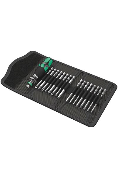 wera Kraftform Kompakt 60 1/4-инчова дръжка за отвертка с 89 мм битове, 17-ча...