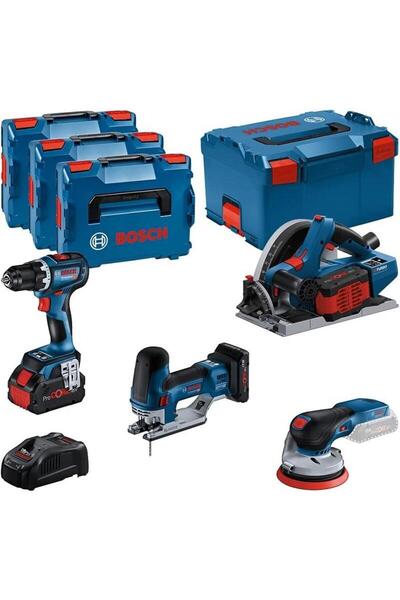 Bosch Set de scule 18V GSR 18V-90 C / GKT 18V-52 GC / GST 18V-155 SC / GEX 18...