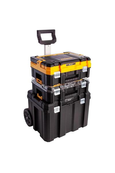 Dewalt TSTAK 2.0 Σετ εργαλειοθήκης 3 τεμαχίων με τροχήλατη κινητή θήκη και ορ...