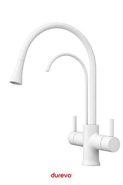 DUREVO Damla Series - 3-Way Kitchen Sink Faucet with Water Purification (Wate...