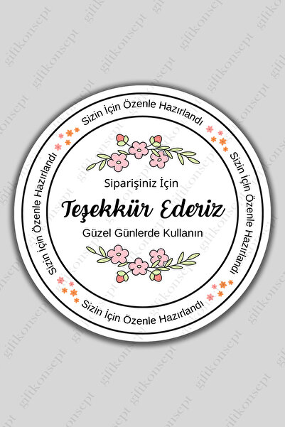 giftkonsept Carefully Prepared for You, 3 cm Round 100 Piece Sticker Packagin...