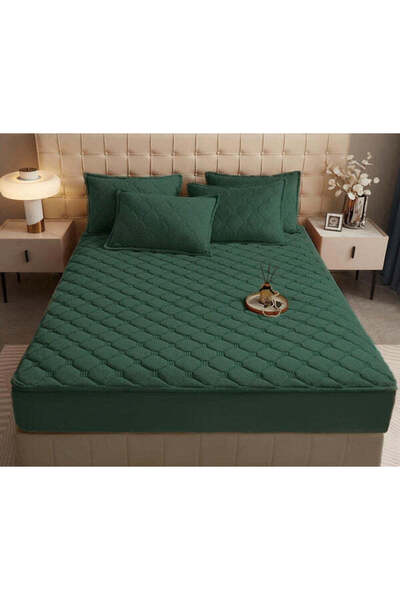 Dercasa Husă / Topper saltea cu elastic, verde pădure, 180x200 cm Cod: TPC23