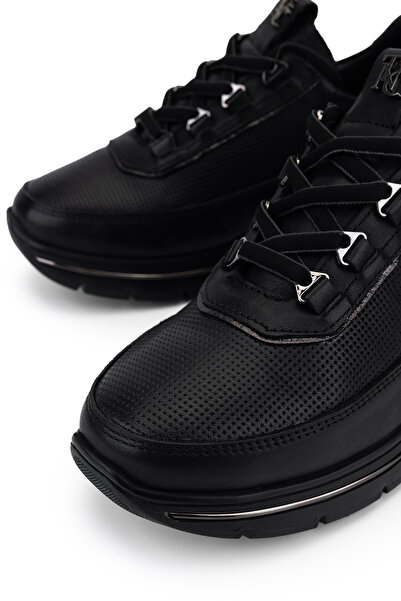Tamer Tanca Kadın Hakiki Deri Siyah Sneakers & Spor Ayakkabı