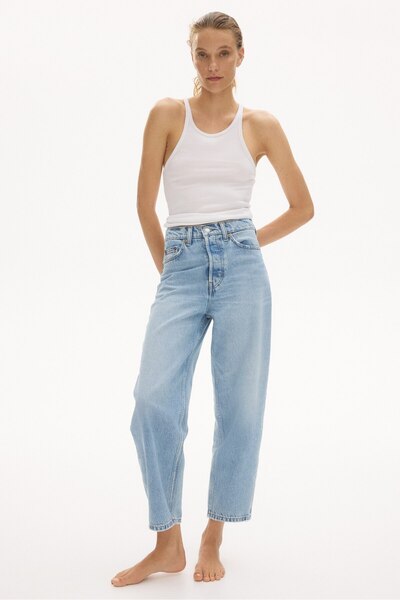 H&M Barrel High Waist Ankle Jeans