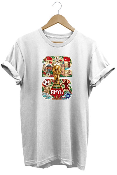 remonz Special Design 2026 Turkey and Football Themed Printed Unisex Short Sl...